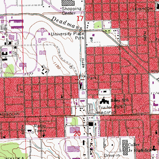 Topographic Map of ECCO Park, NE