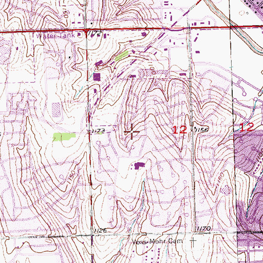 Topographic Map of Millard Bible Church, NE