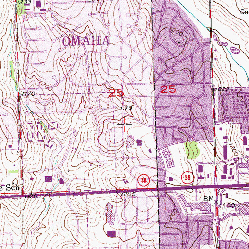 Topographic Map of Parkside Park, NE
