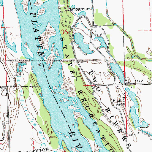 Topographic Map of Riverside Campground, NE