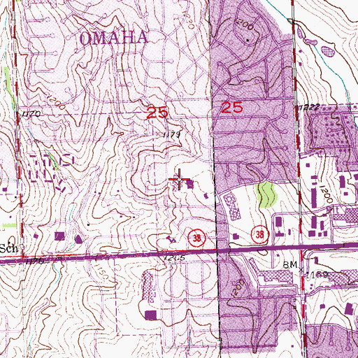 Topographic Map of Montclair Elementary School, NE