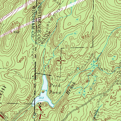 Topographic Map of Border Trail, RI