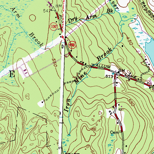 Topographic Map of Ross Trail, RI