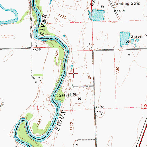 Topographic Map of Silver Maple County Park, IA