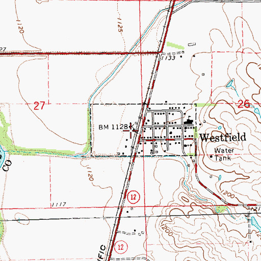 Topographic Map of Westfield, IA