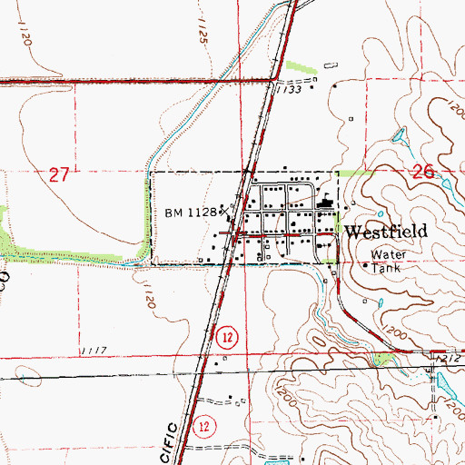 Topographic Map of Westfield Congregational Church, IA