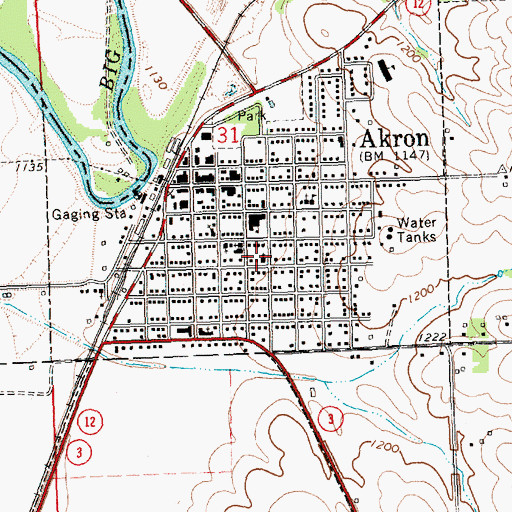 Topographic Map of First Church of Christ, IA