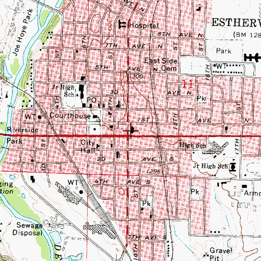 Topographic Map of Saint Patricks Church, IA