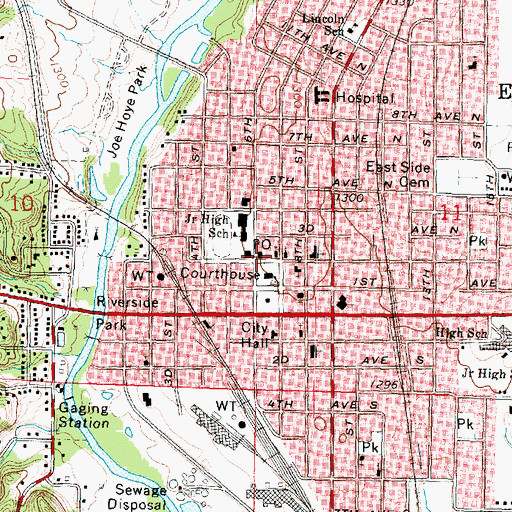 Topographic Map of Estherville Post Office, IA