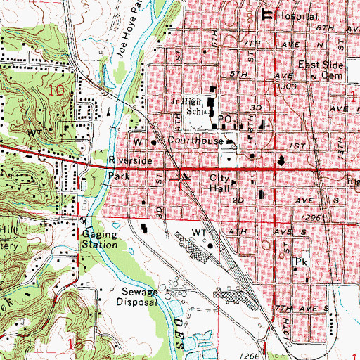 Topographic Map of Estherville, IA
