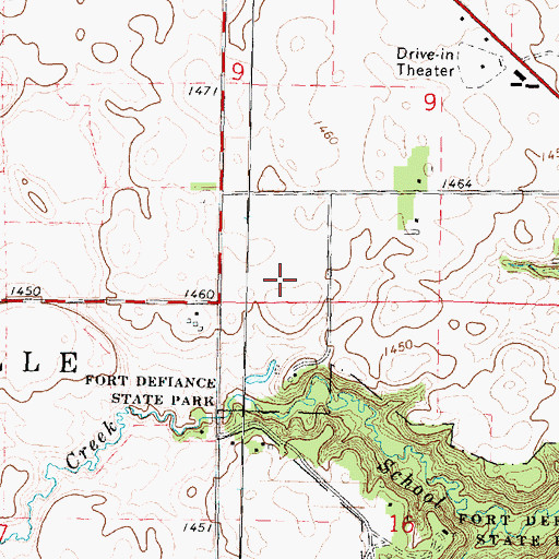 Topographic Map of Estherville Golf and Country Club, IA