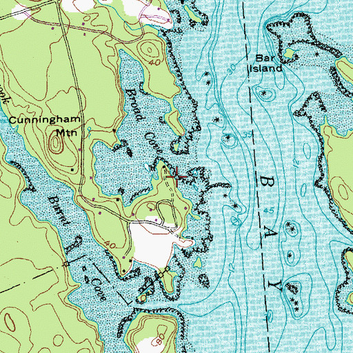Topographic Map of Cobscook Bay State Park, ME