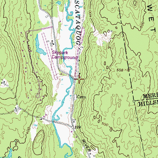 Topographic Map of Sargent (historical), NH