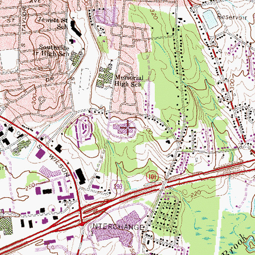 Topographic Map of Manchester School of Technology, NH