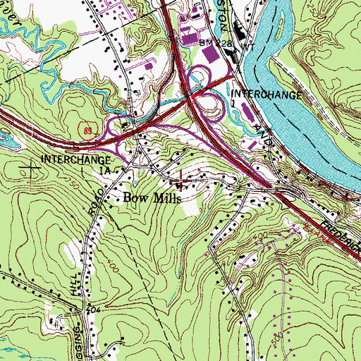 Topographic Map of Bow Town Offices, NH