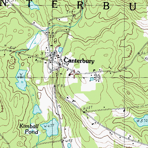 Topographic Map of Canterbury Elementary School, NH