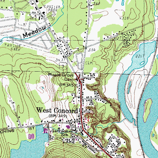 Topographic Map of Church of Christ, NH