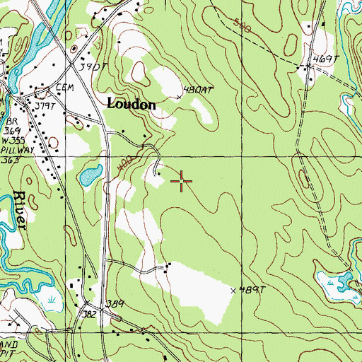 Topographic Map of Cooper Farm Airport, NH