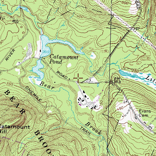 Topographic Map of First Church, NH