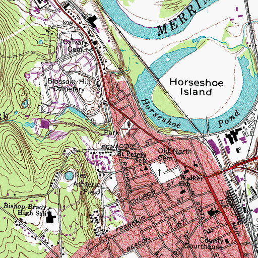 Topographic Map of Kimball Park, NH