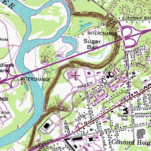 Topographic Map of New Hampshire State Office Park East, NH