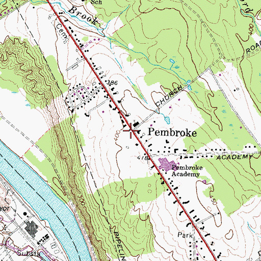 Topographic Map of Pembroke Town Offices, NH