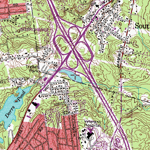 Topographic Map of Stevens Pond, NH