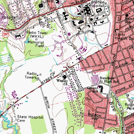 Topographic Map of United Methodist Church, NH