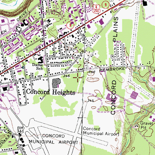 Topographic Map of Concord Christian Academy, NH