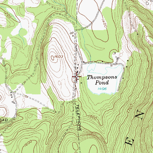 Topographic Map of Pine Hollow Campground, VT