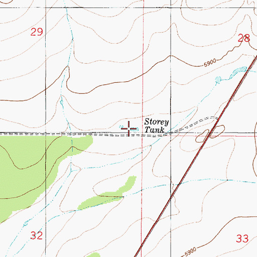Topographic Map of Storey Tank, NM