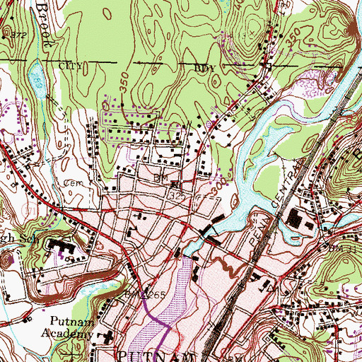 Topographic Map of Smith Street School (historical), CT