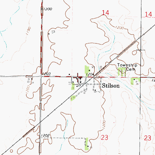 Topographic Map of Stilson (historical), IA