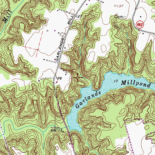 Topographic Map of District 2, VA