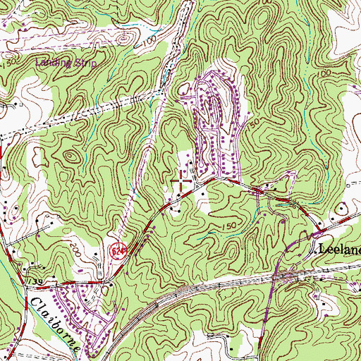 Topographic Map of Falmouth District, VA