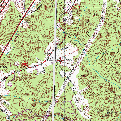 Topographic Map of Griffis-Widewater District, VA
