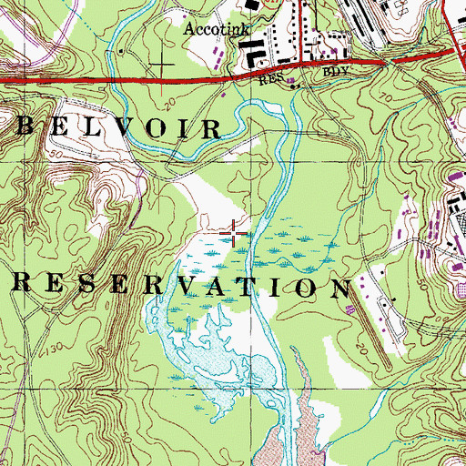 Topographic Map of Mount Vernon District, VA