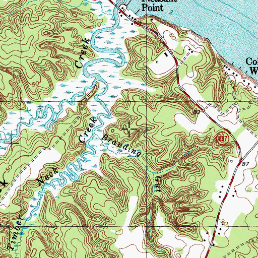 Topographic Map of Surry District, VA