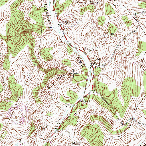 Topographic Map of North Urban District, WV
