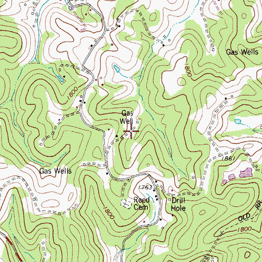 Topographic Map of Second District, WV