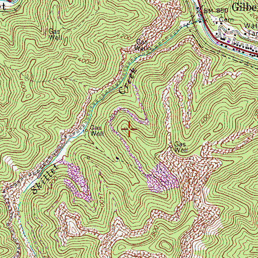 Topographic Map of Stafford District, WV