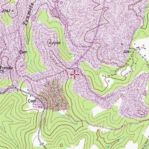 Topographic Map of Washington District (historical), WV