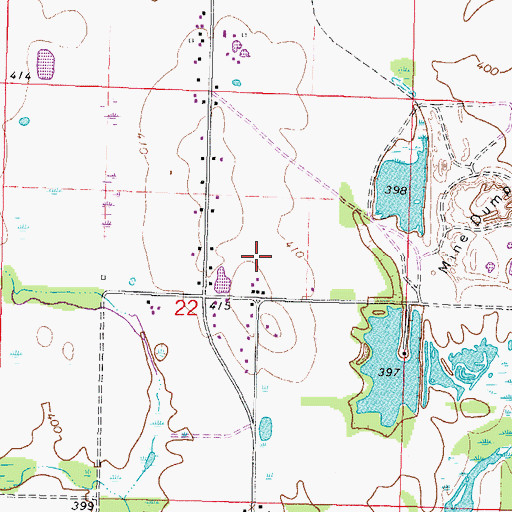 Topographic Map of Du Quoin Number 10 Election Precinct, IL