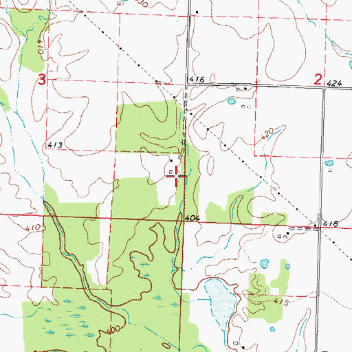 Topographic Map of Du Quoin Number 7 Election Precinct, IL