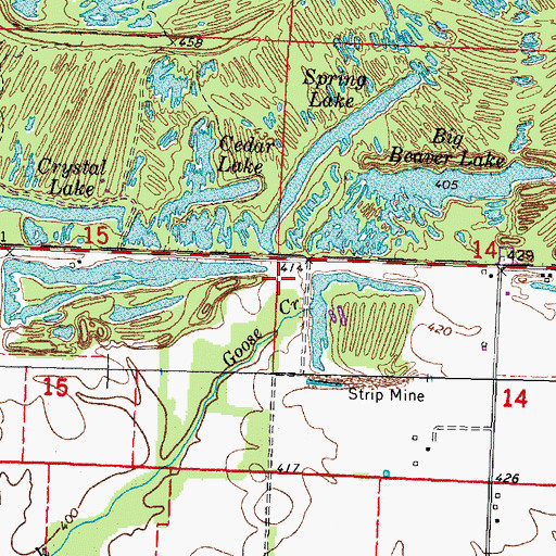 Topographic Map of Pinckneyville Number 3 Election Precinct, IL