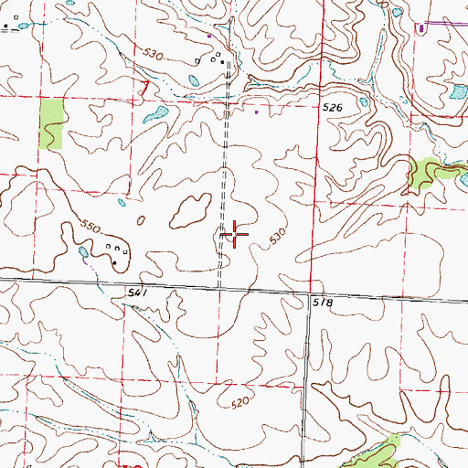 Topographic Map of Pinckneyville Number 5 Election Precinct, IL