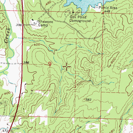 Topographic Map of Webster Number 5 Election Precinct, IL