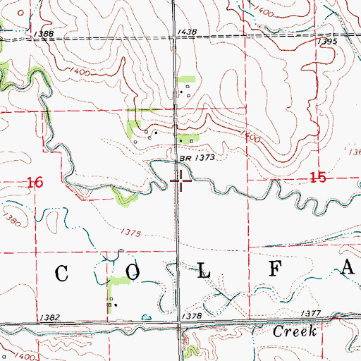 Topographic Map of Colfax Election Precinct, NE