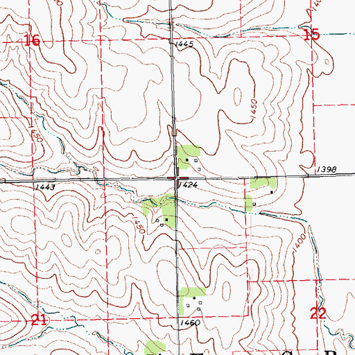 Topographic Map of Maple Creek Election Precinct, NE