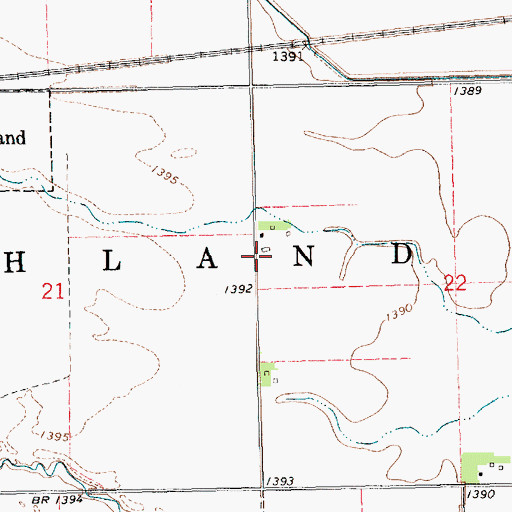 Topographic Map of Richland Election Precinct, NE
